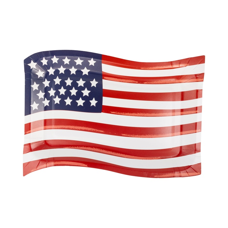 Wavy Flag Paper Plate (8 ct)
