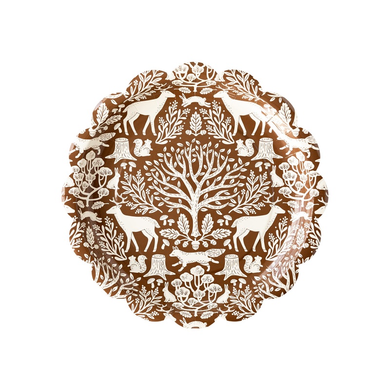 Woodland Toile Plate, 10 Paper