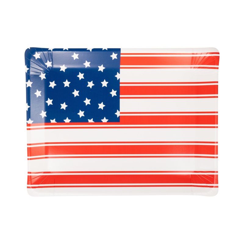 American Flag Paper Plate (8 ct)