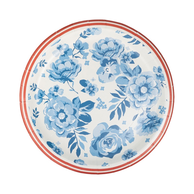 Hamptons Floral 10 Round Paper Plate