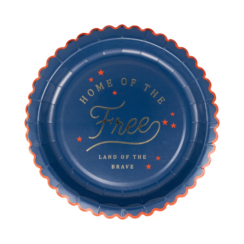 Home of the Free 9 Paper Plate