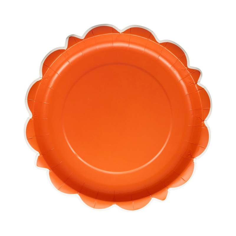 Falloween Rust Scalloped Round 10 Paper Plate