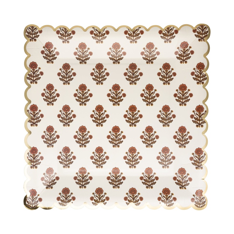 Give Thanks Floral 9 Paper Plate
