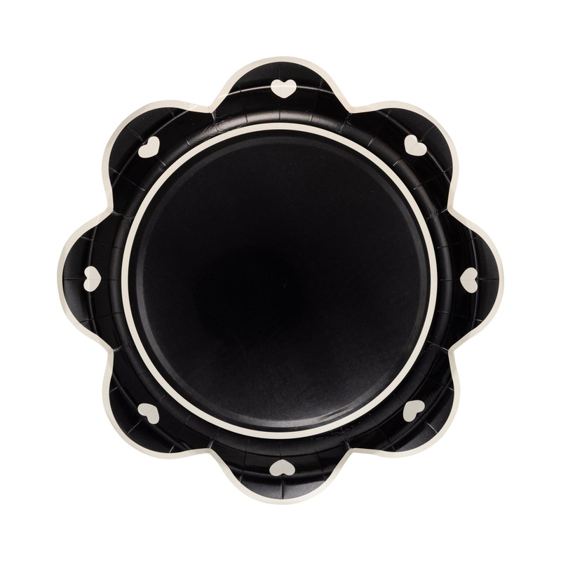 Black Halloween Heart Plate