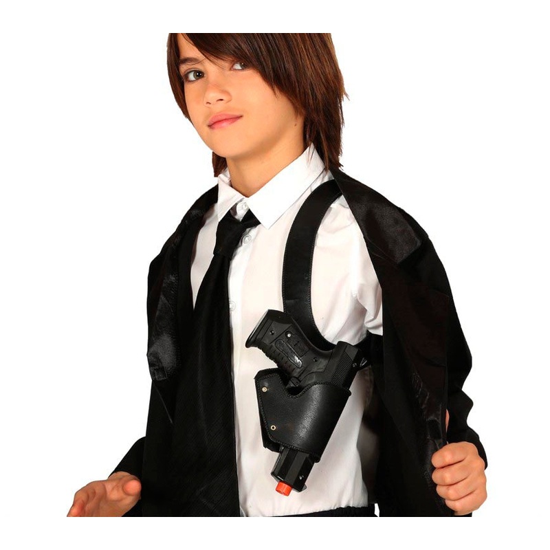 Childs Shoulder Holster and Gun - 18cm