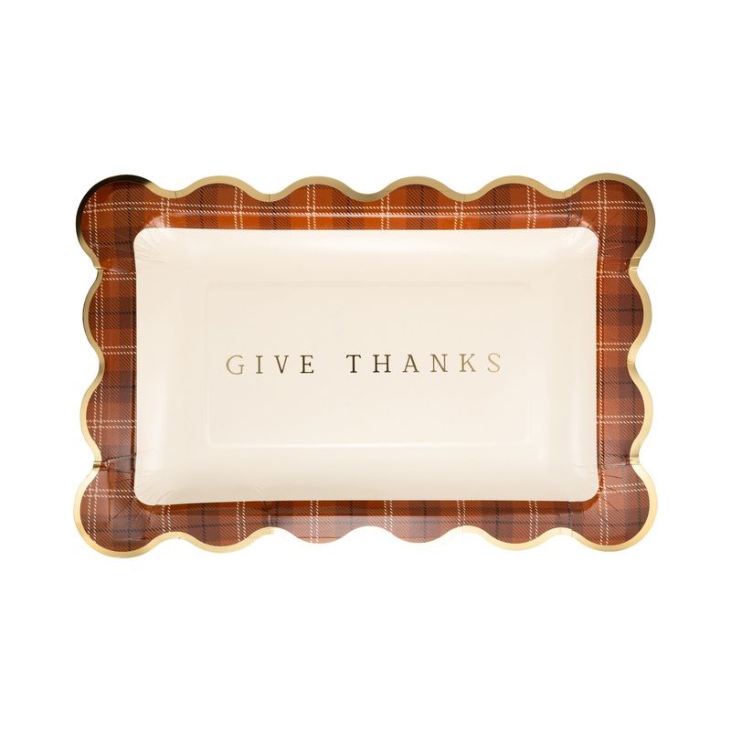 Give Thanks & Plaid Plate