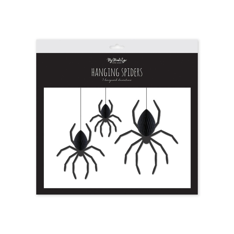 Hanging Spiders Honeycomb Banner