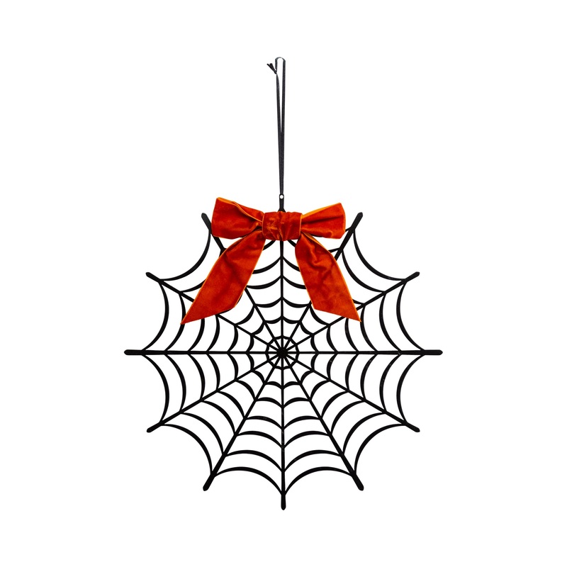 Metal Spiderweb Wreath
