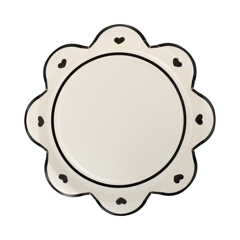 White Halloween Heart Plate