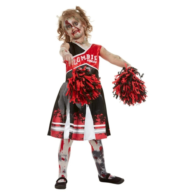 Zombie Cheerleader Costume|Small (Age 4-6)|Medium (Age 7-9)|Large (Age 10-12)