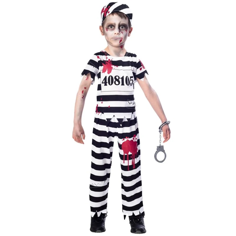 Zombie Convict Boy Costume|Small (Age 4-6)