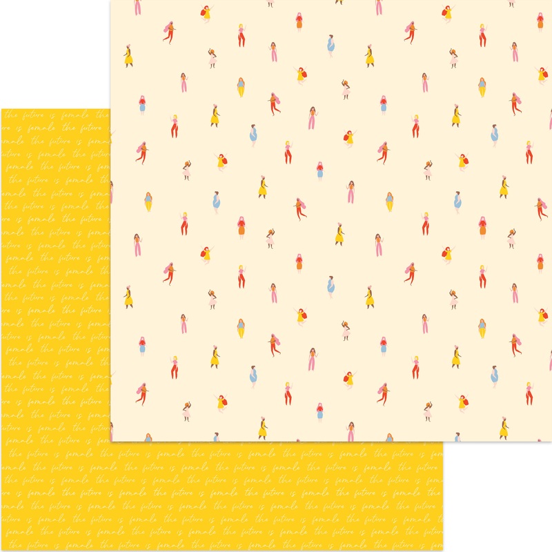 GRL102 - One of a Kind  The Future is Female 12x12 Paper