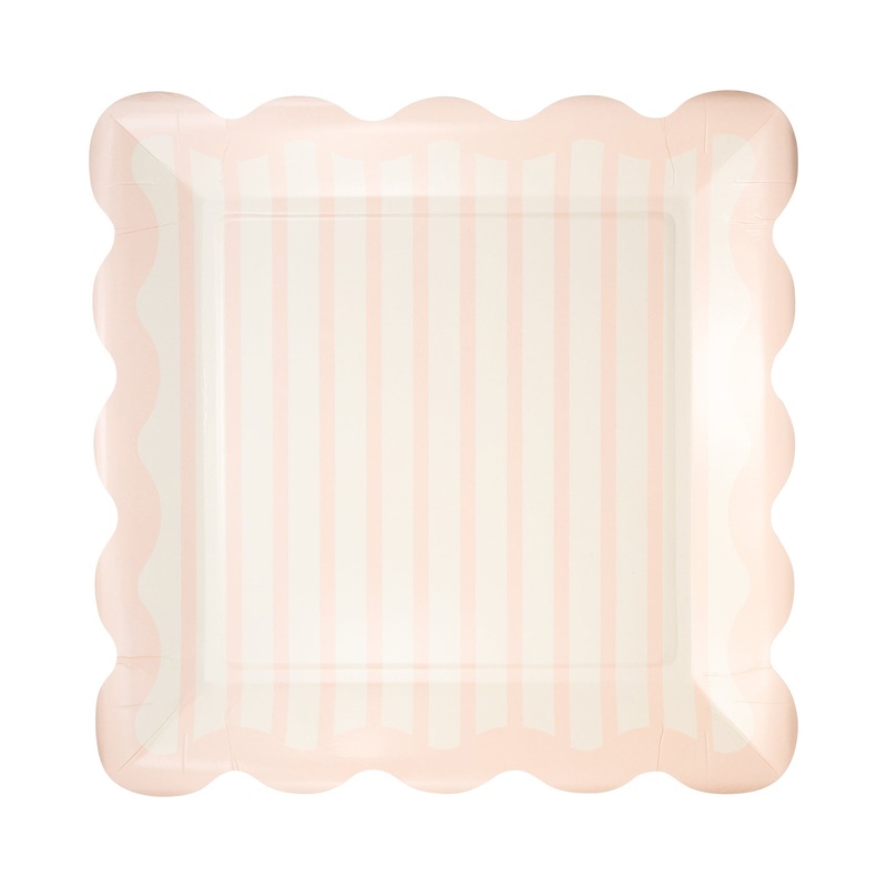 BAB1140 - Pink Striped 10 Plate
