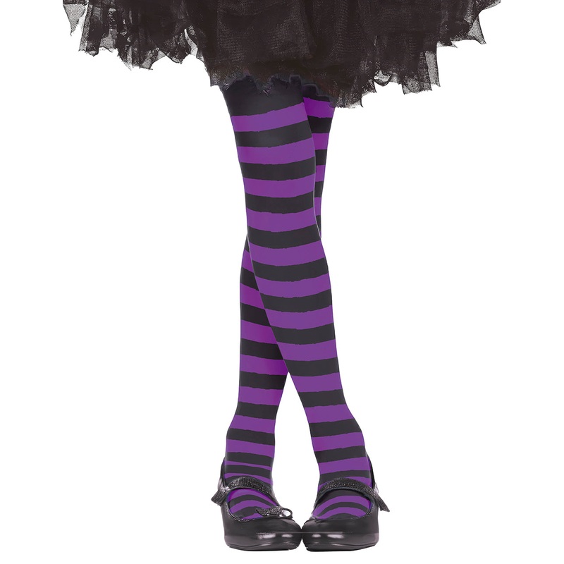 Child Lilac Striped Tights|Small Age (3-6)
