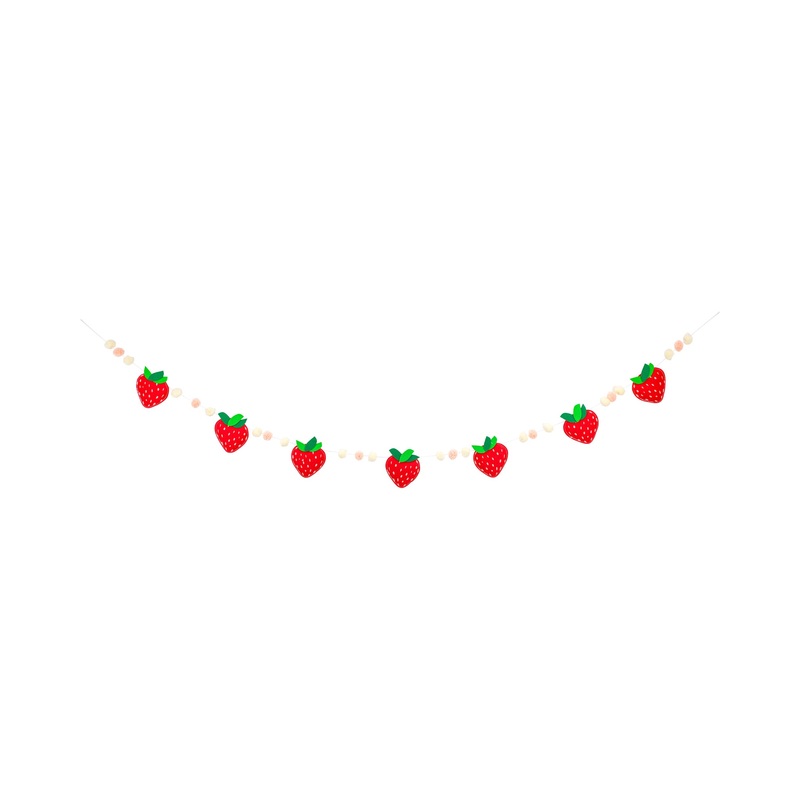 Felt Strawberry Banner