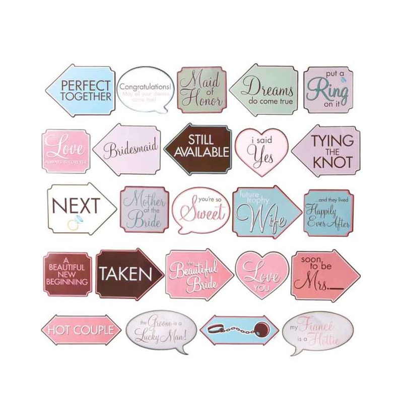 Bridal Shower Photo Props Pack of 12