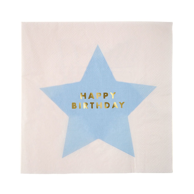 Jazzy Star Happy Birthday Dinner Napkins Pack of 16