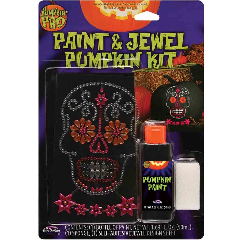 Skull Paint and Jewel Pumpkin Kit