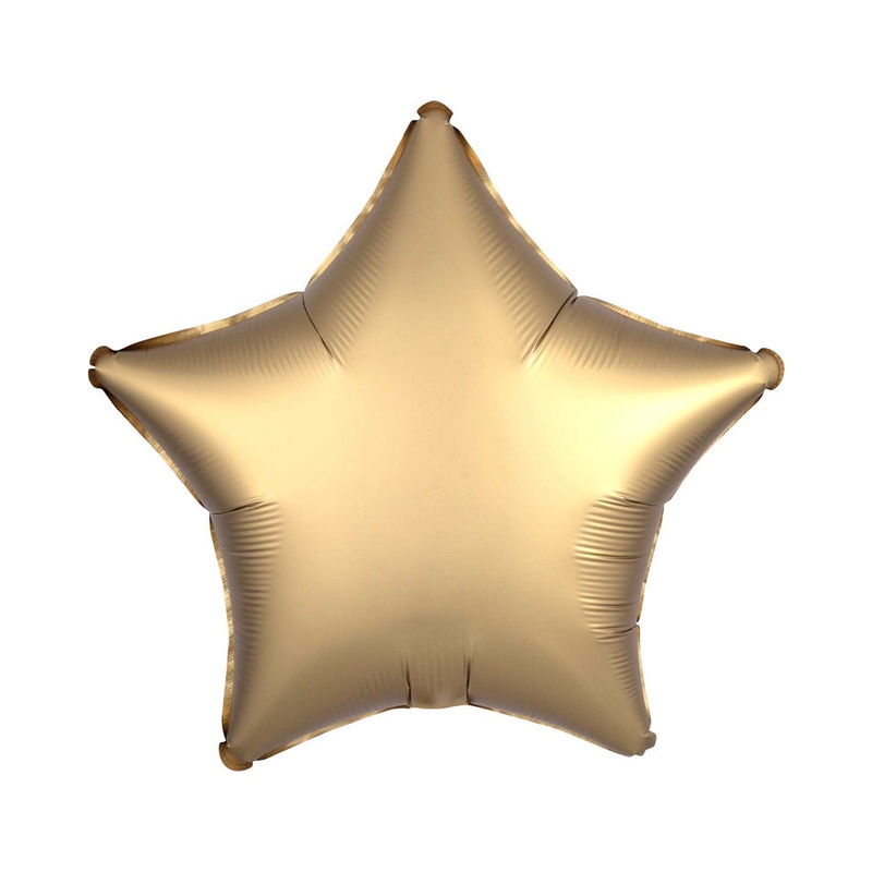 Gold Satin 45cm Star Balloon