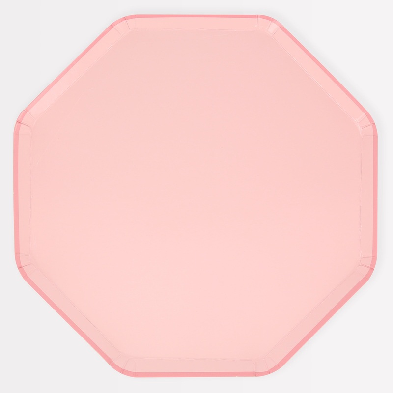 Cotton Candy Pink Dinner Plates (x 8)
