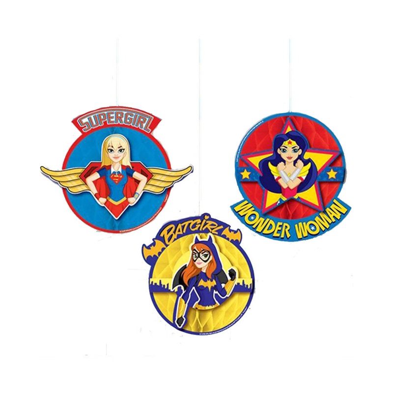DC Superhero Girls Honeycomb Decorations