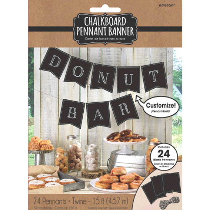 Kraft Pennant Banner Chalkboard