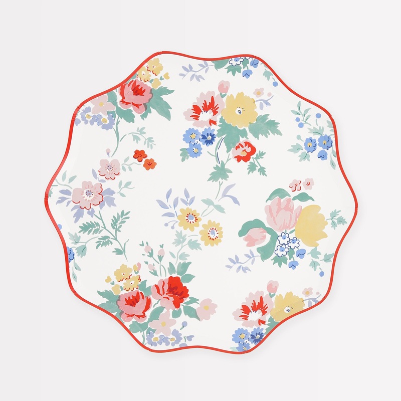 Vintage Floral Side Plates (x 8)