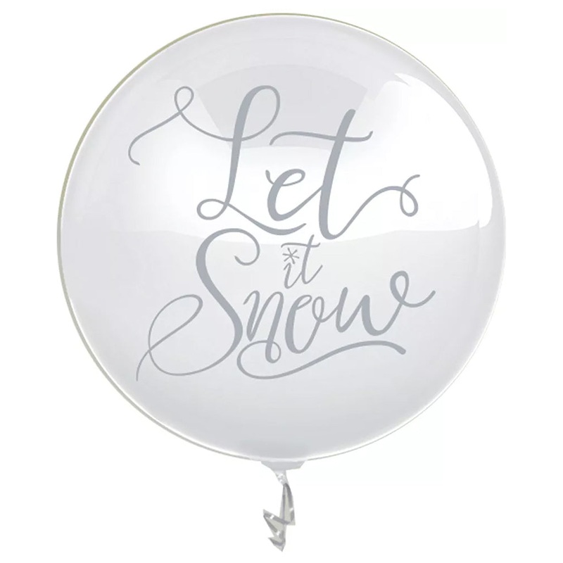Christmas Large Snow Confetti Balloon