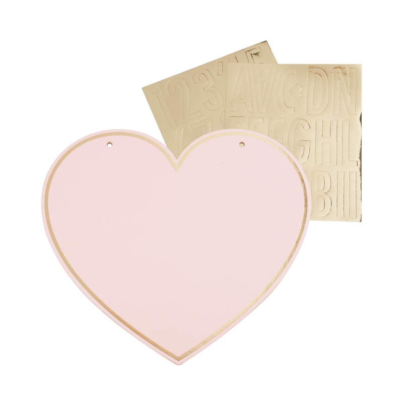 Pamper Party Pink Customisable Heart Name Sign Pack of 4