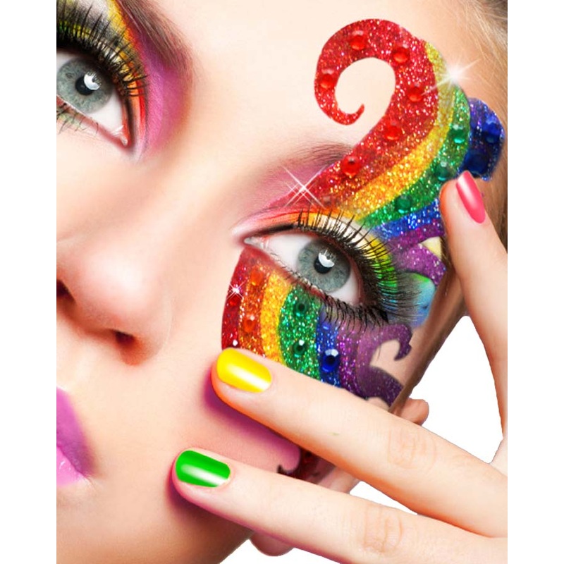 Xotic Eyes Rainbow Half Mask|Default