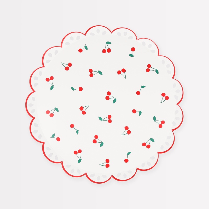 Cherry Pattern Side Plates (x 8)