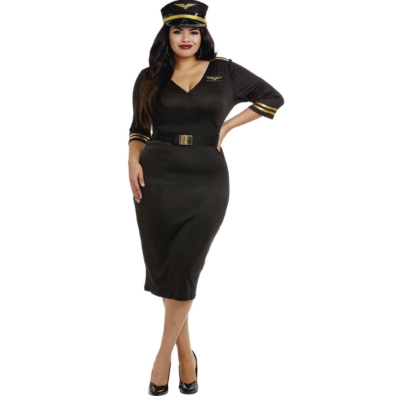 Flight Captain Womens Plus Size Costume