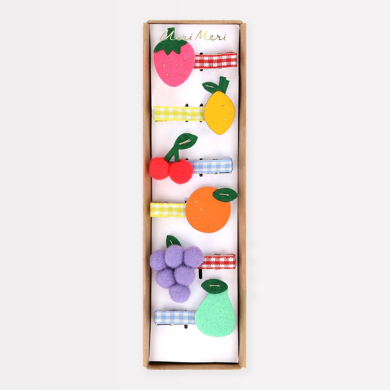 Fruit Hair Clips (x 6)