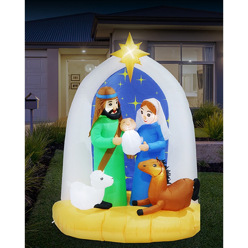 Nativity Scene Christmas Lawn Inflatable Decoration 2.1m