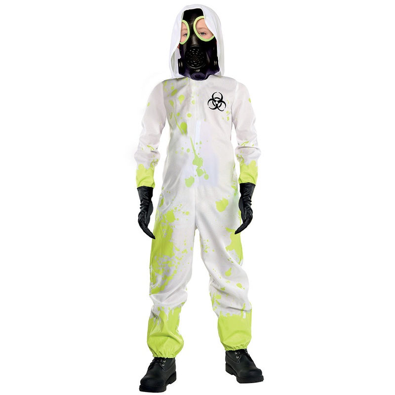 Halloween Hazmat Suit Boys Costume 4-6 Years