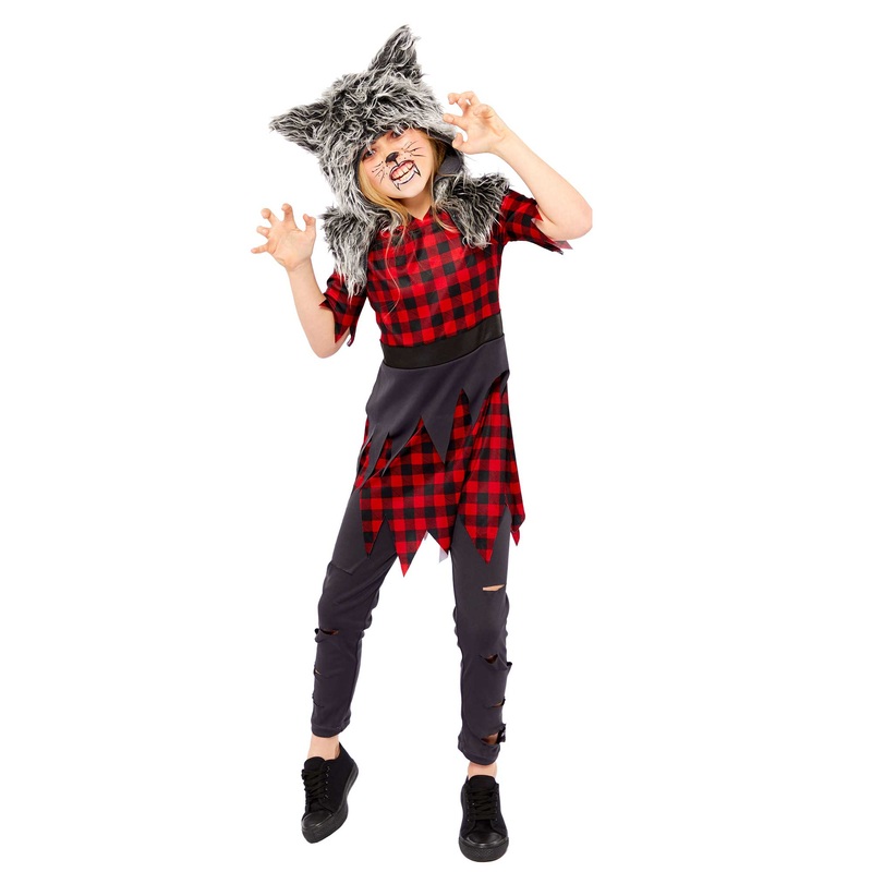 Halloween Miss Hungry Howler Girls Costume 6-8 Years