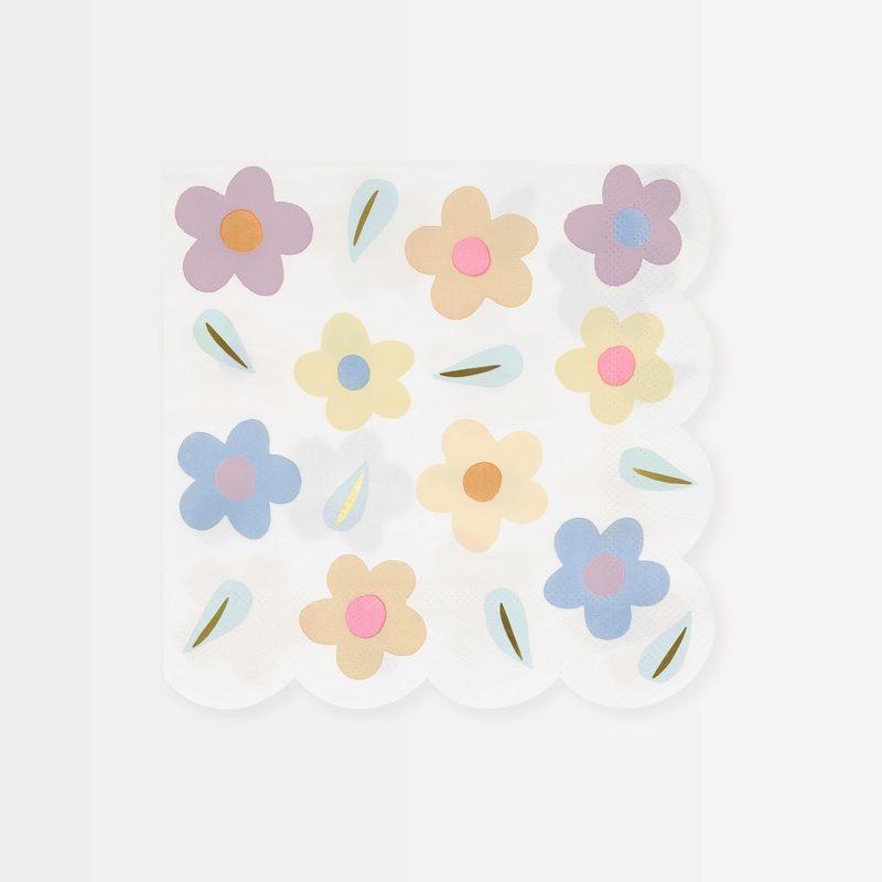 Happy Flowers Large Napkins (x 16)