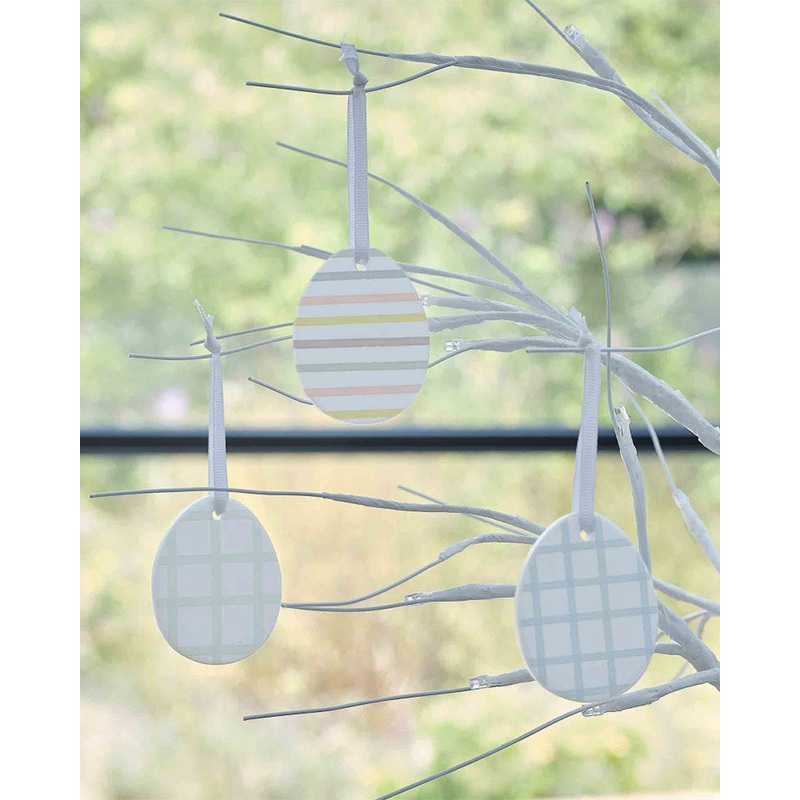 Hop Hop Hooray Ceramic Hanging Easter Eggs