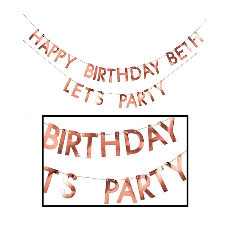 Mix It Up Rose Gold Customisable Happy Birthday Bunting