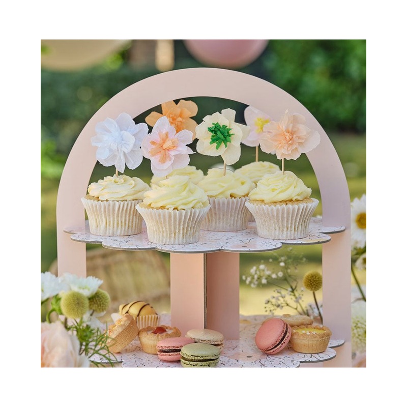 Birthday Bloom Cupcake Toppers Pack of 12