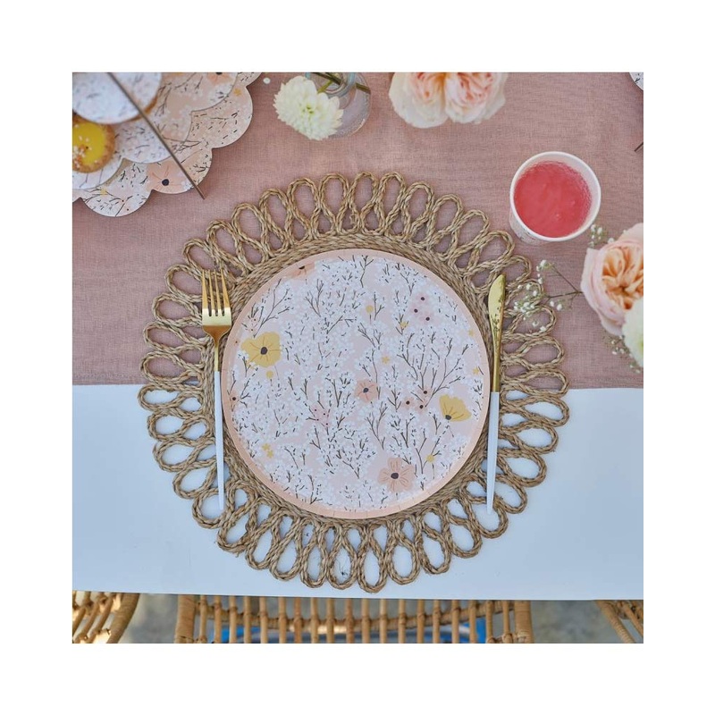 Birthday Bloom Paper Plates Pack of 8