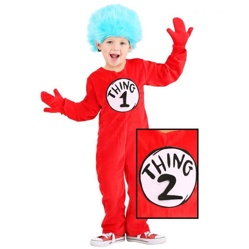 Dr Seuss Thing 1 and 2 Deluxe Toddler Costume