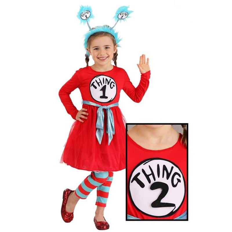 Dr Seuss Thing 1 and 2 Girls Toddler Costume