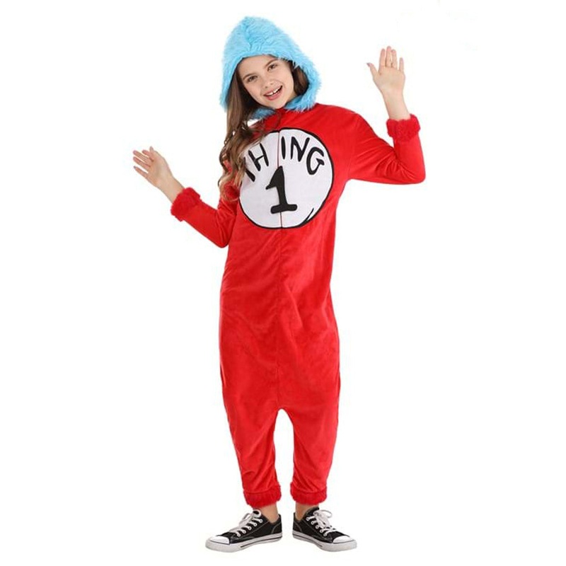 Dr Seuss Thing 1 and 2 Jumpsuit Kids Costume