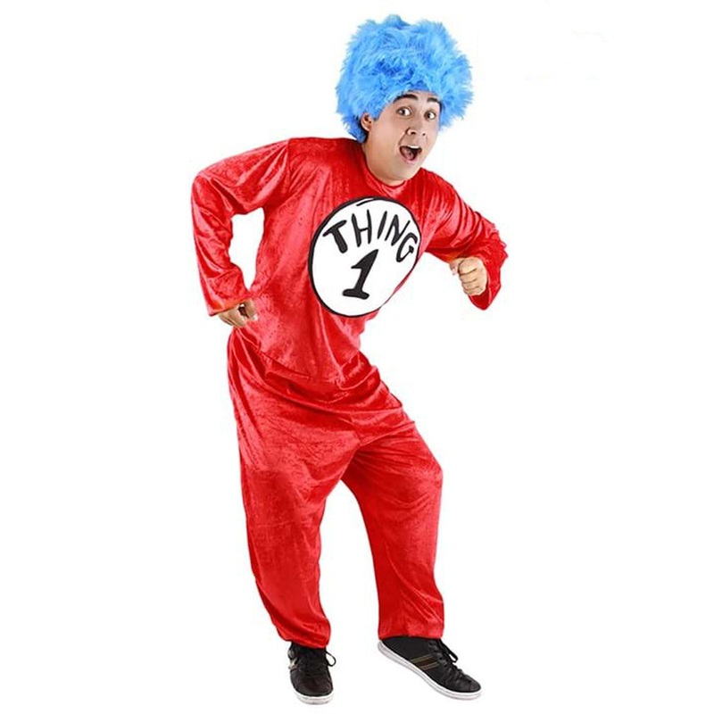 Dr Seuss Thing 1 or 2 Adult Plus Size Costume