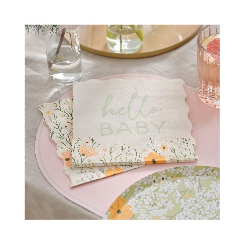 Floral Baby Floral Napkins Pack of 16