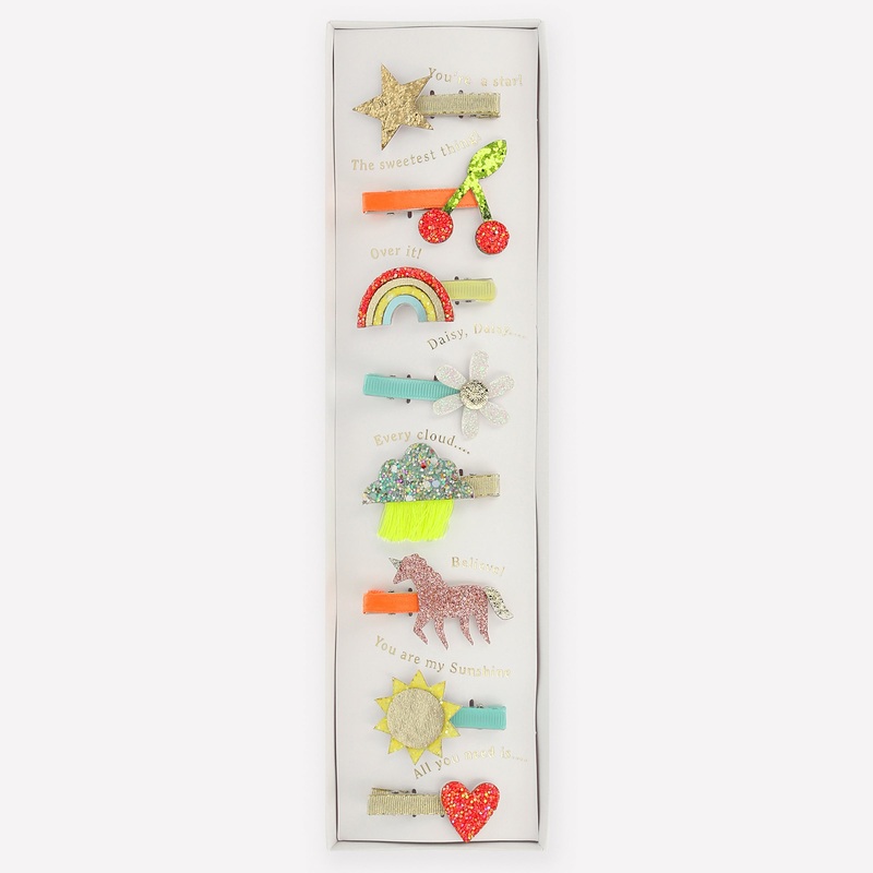 Icon Hair Clips (x 8)