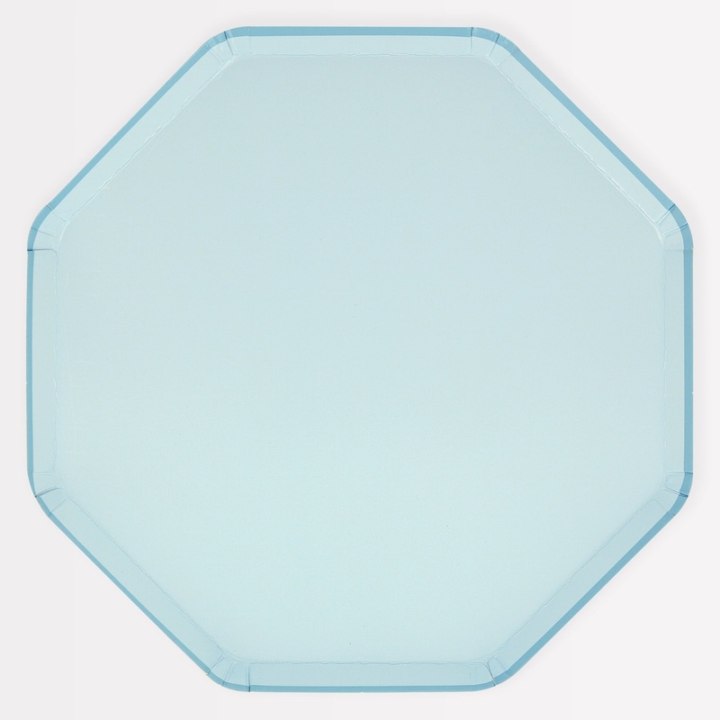 Summer Sky Blue Dinner Plates (x 8)