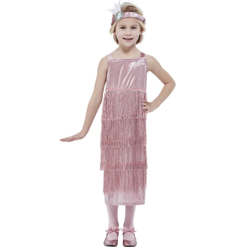 20s Pink Flapper Girls Costume