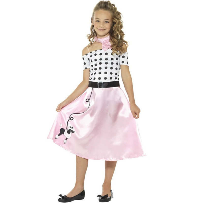 50s Poodle Girls Costume|Large|Medium|Small|Teen